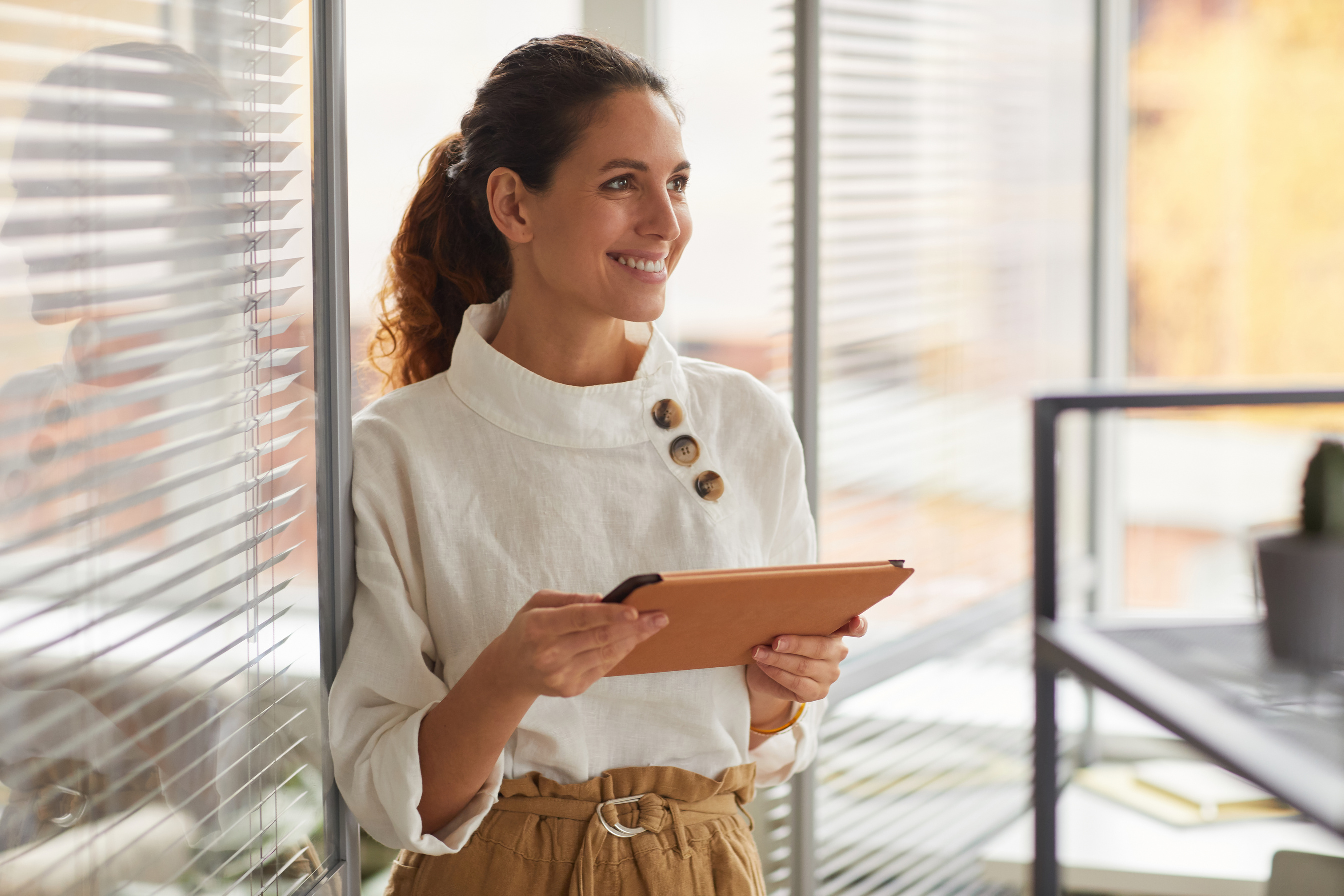 Successful Female Entrepreneur Smiling